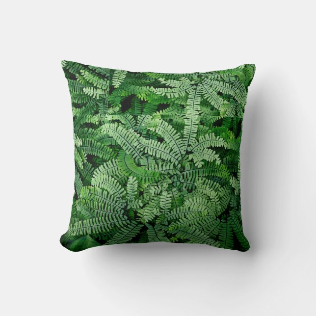 Leafy Green maidenhair Ferns: Kissen (Vorderseite)