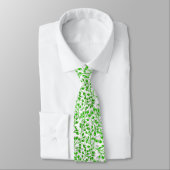 Leafy Green Pattern Moderne Elegante Mit Monogramm Krawatte (Gebunden)
