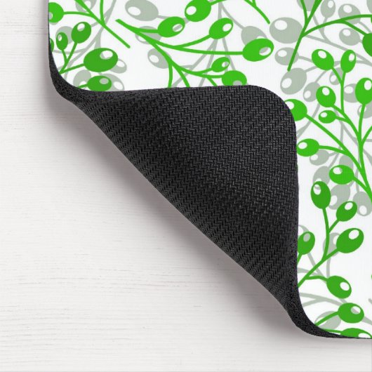 Leafy Green Pattern Moderne Elegante Mit Monogramm Mousepad (Ecke)