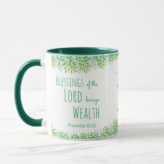 Leafy Green, Segen des Herrn, Christlich Tasse (Links)