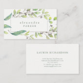 Leafy Green | Trendfarbener Rahmen Visitenkarte (Vorne/Hinten)