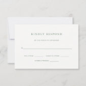 Leafy Green | Trendy Watercolor Frame Wedding RSVP Karte (Rückseite)