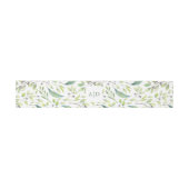 Leafy Green | Trendy Watercolor Wedding Monogramme Einladungsbanderole (Flach)