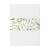 Leafy Green | Trendy Watercolor Wedding Monogramme Einladungsbanderole (Rückseitenbeispiel)