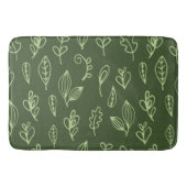 Leafy Green über dunkelgrünen Hintergrund Badematte (Vorderseite)