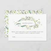 Leafy Green | Wasserfarben-Windeln Begleitkarte (Vorne/Hinten)