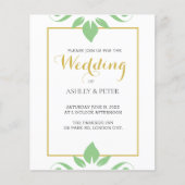 Leafy Green Wedding Einladung (Vorderseite)