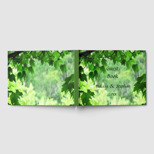 Leafy Green Wedding Guest Book Gästebuch (Voll)