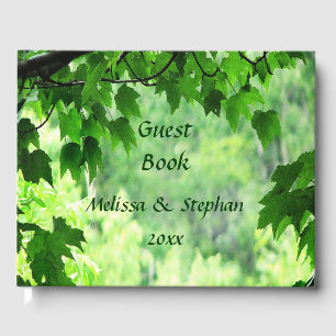Leafy Green Wedding Guest Book Gästebuch
