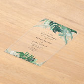 Leafy Greenery Elegant Spring Green Save the Date Acryleinladungen (Ablage )