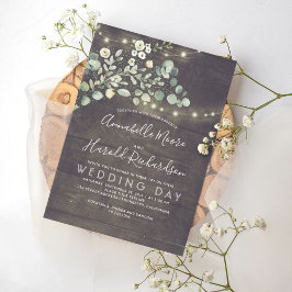 Leafy Greenery | Rustikale Hochzeitseinladung Einladung