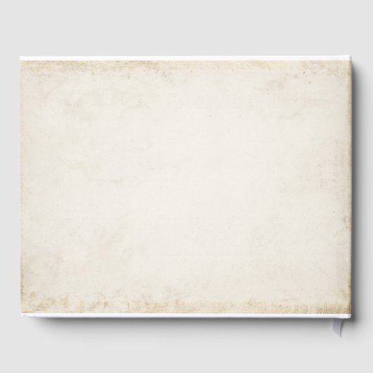 Leafy Greenery Vintage Wedding Gästebuch (Rückseite)