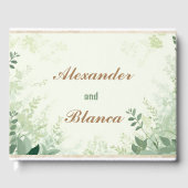 Leafy Greenery Vintage Wedding Gästebuch (Vorderseite)