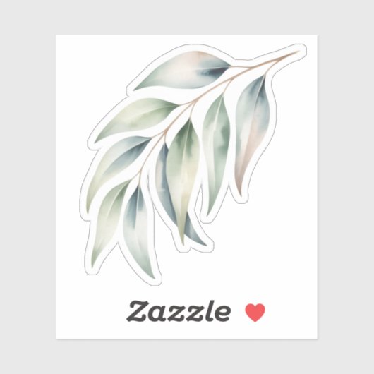 Leafy Greens Watercolor Sticker (Blatt)