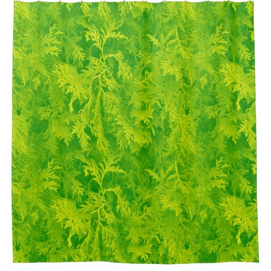 Leafy Grüntöne Duschvorhang (Vorderseite)