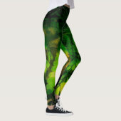 Leafy Grüntöne Leggings (Rechts)