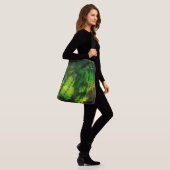 Leafy Grüntöne Tragetaschen Mit Langen Trägern (Am Model)
