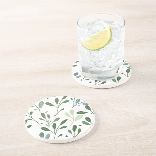 Leafy Grüntöne Untersetzer (Seite)