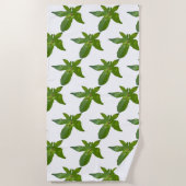 "Leafy Haven: Ein kleiner grüner Frosch auf einem Strandtuch (Vorderseite)