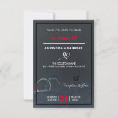Leafy Hoops Hochzeitseinladungen RSVP Karte (Vorderseite)