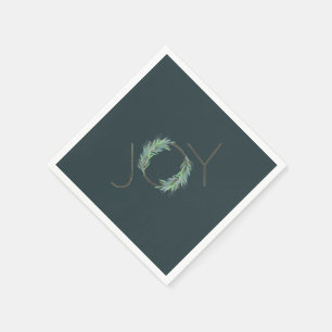 Leafy Imitate-Gold Joy Kranz Weihnachten/Feiertag Serviette