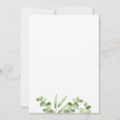 Leafy Jade Religious Invitations Einladung (Rückseite)