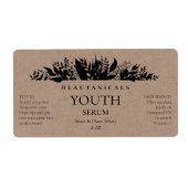 Leafy Kraft Paper Serum Labels (Vorne)
