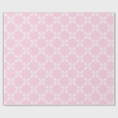 Leafy Lattice in Pink Geschenkpapier (Flach)