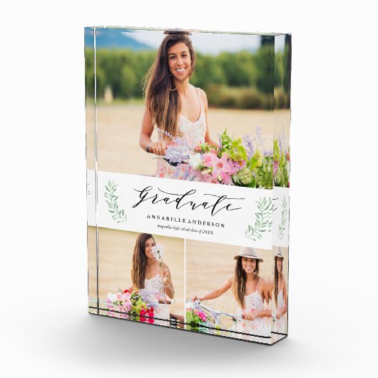 Leafy Laurels Abschluss Foto Block (Rechts)