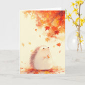 Leafy Little Igel Karte (Gelbe Blume)