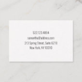 Leafy love visitenkarte (Rückseite)