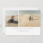 Leafy Minimal Moderne Kalligraphie Foto 2-seitig Save The Date (Rückseite)