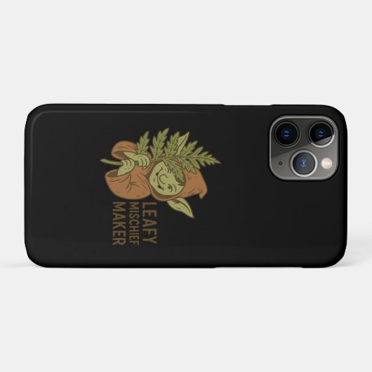 Leafy Mischief Maker - Niedliche Goblinwaldkreatur Case-Mate iPhone Hülle (Rückseite (Horizontal))