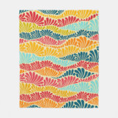 Leafy Mosaic Fleecedecke (Vorderseite)