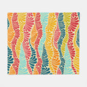 Leafy Mosaic Fleecedecke (Vorderseite (Horizontal))