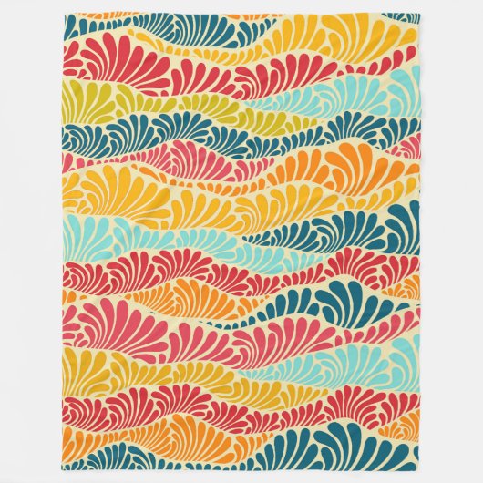 Leafy Mosaic Fleecedecke (Vorderseite)