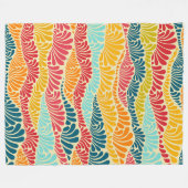 Leafy Mosaic Fleecedecke (Vorderseite (Horizontal))