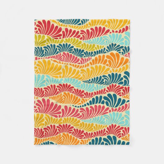 Leafy Mosaic Fleecedecke (Vorderseite)