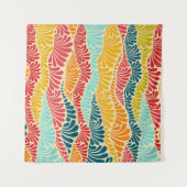 Leafy Mosaic Wandteppich (Vorderseite (Horizontal))