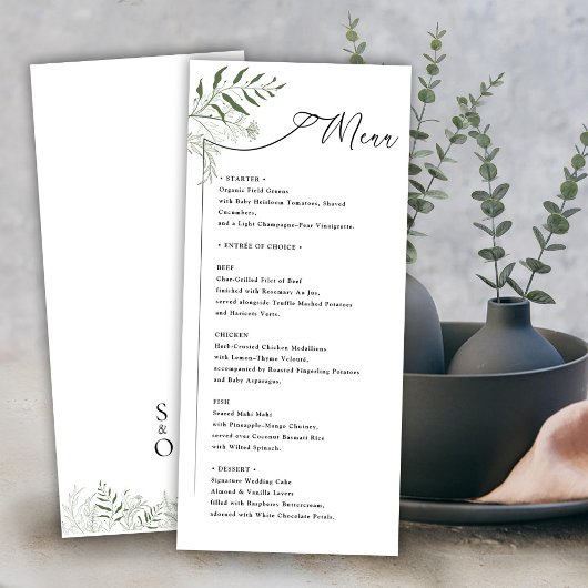 Leafy Nature Botanical Green Menu 