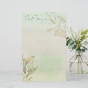 Leafy Ombre Personalisiert Stationery Briefpapier