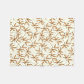 Leafy Pattern Fleecedecke (Vorderseite (Horizontal))