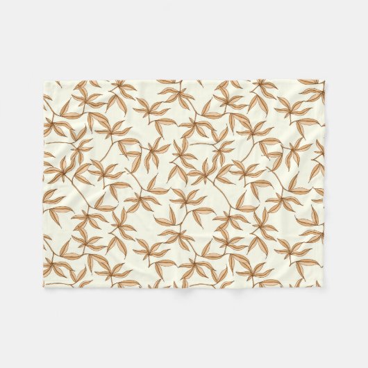 Leafy Pattern Fleecedecke (Vorderseite (Horizontal))