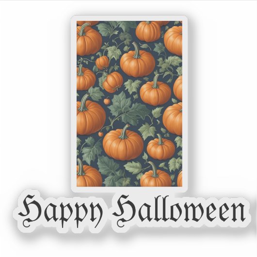 Leafy Pumpkin Patch Aufkleber (Vorderseite)