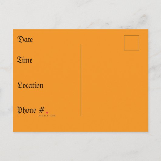 Leafy Pumpkin Patch Einladungspostkarte (Rückseite)