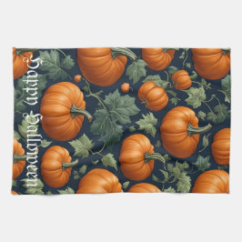 Leafy Pumpkin Patch Geschirrtuch