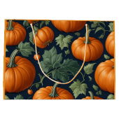 Leafy Pumpkin Patch Große Geschenktüte (Rückseite)