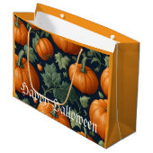 Leafy Pumpkin Patch Große Geschenktüte (Vorderseite Schrägansicht)