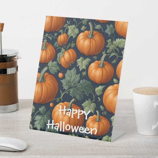 Leafy Pumpkin Patch Sockelschild (In SItu)