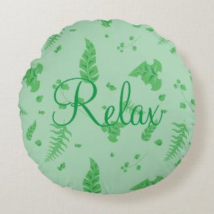 Leafy Rundes Kissen